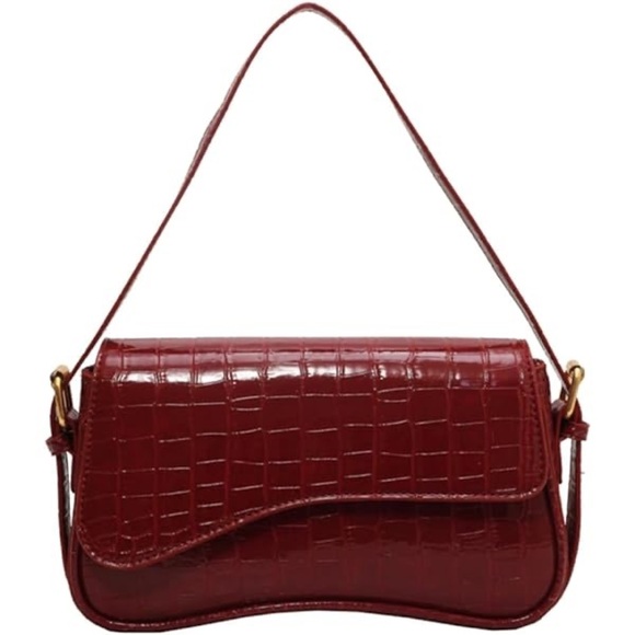 Amazon Handbags - Faux Leather Croc Embossed Bag